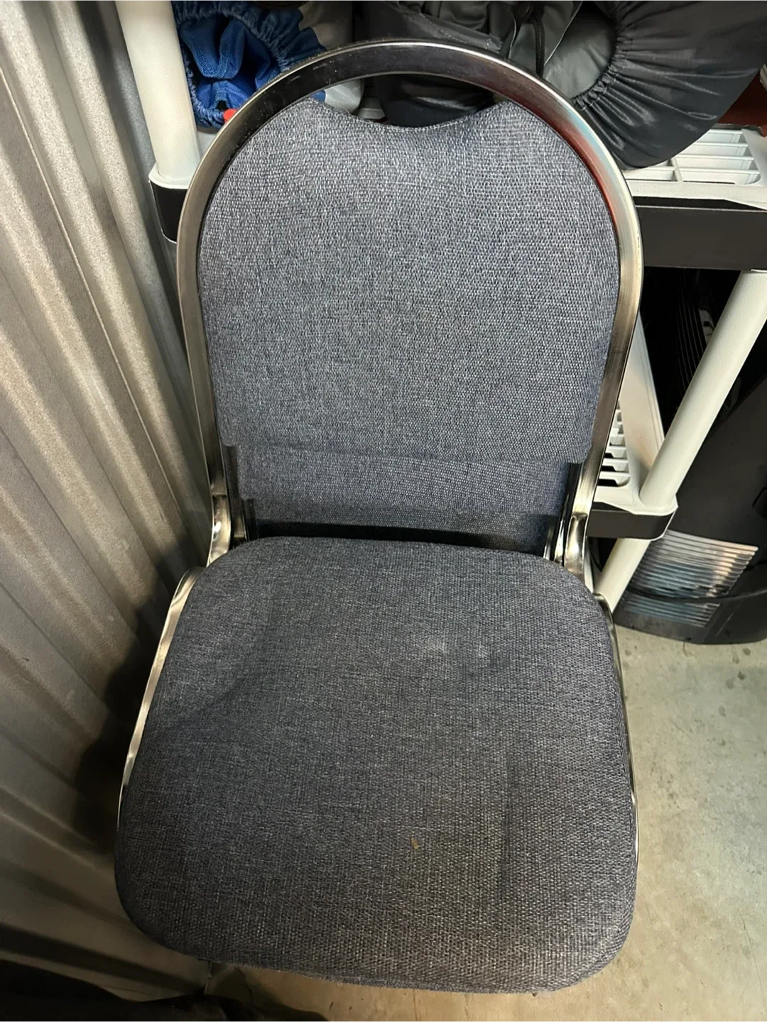 Stackable Grey Fabric Padded Chairs (4) image indicator(3)