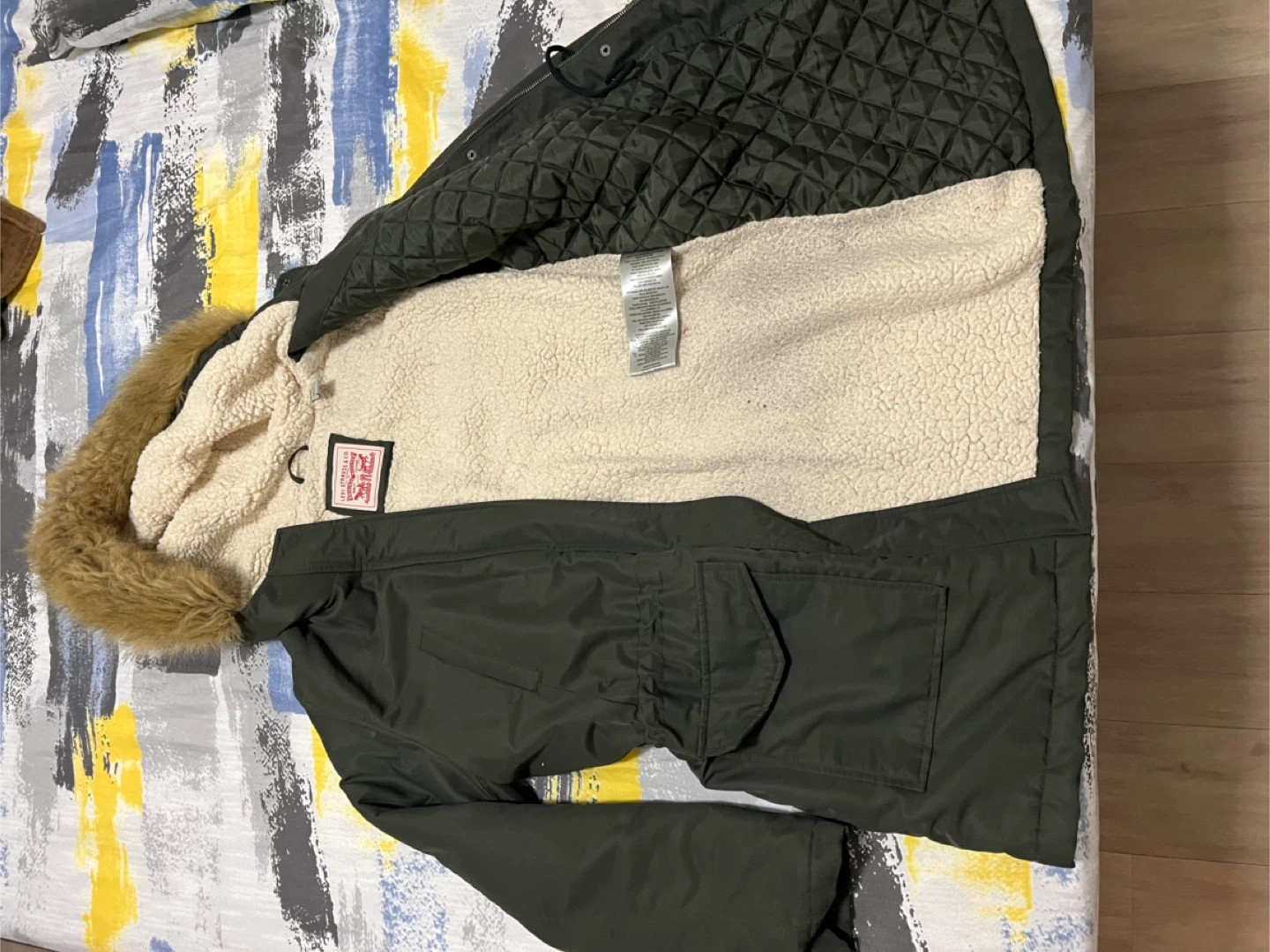 Women’s Levi Strauss Sherpa Lined Hooded Parka - L - photo 2