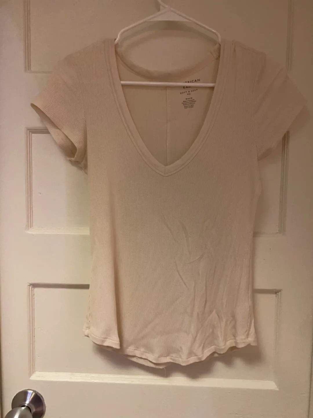 American Eagle Soft & Sexy Ribbed Tee - M thumbnail