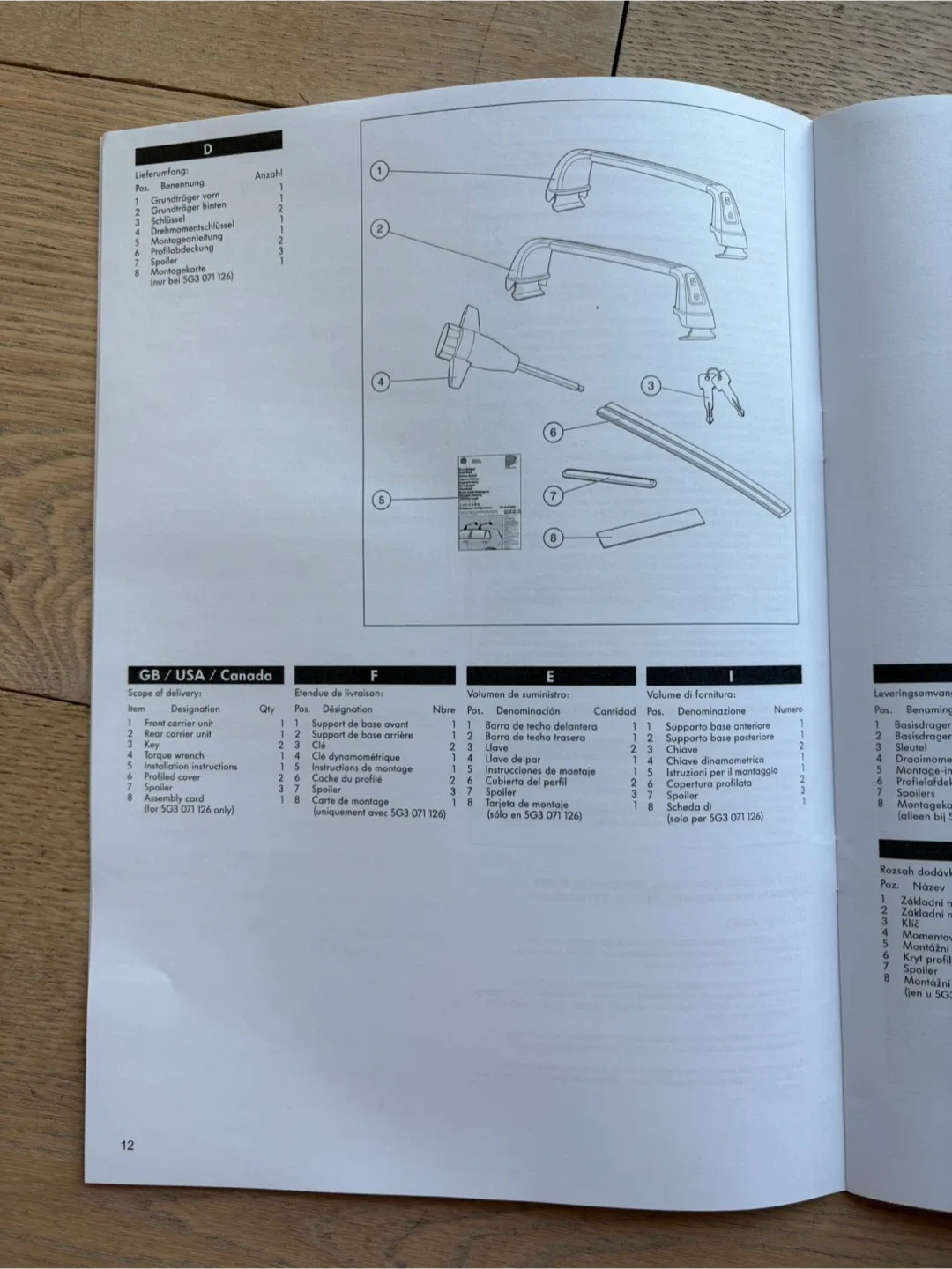 VW Golf Roof Rack brand new in box image indicator(9)