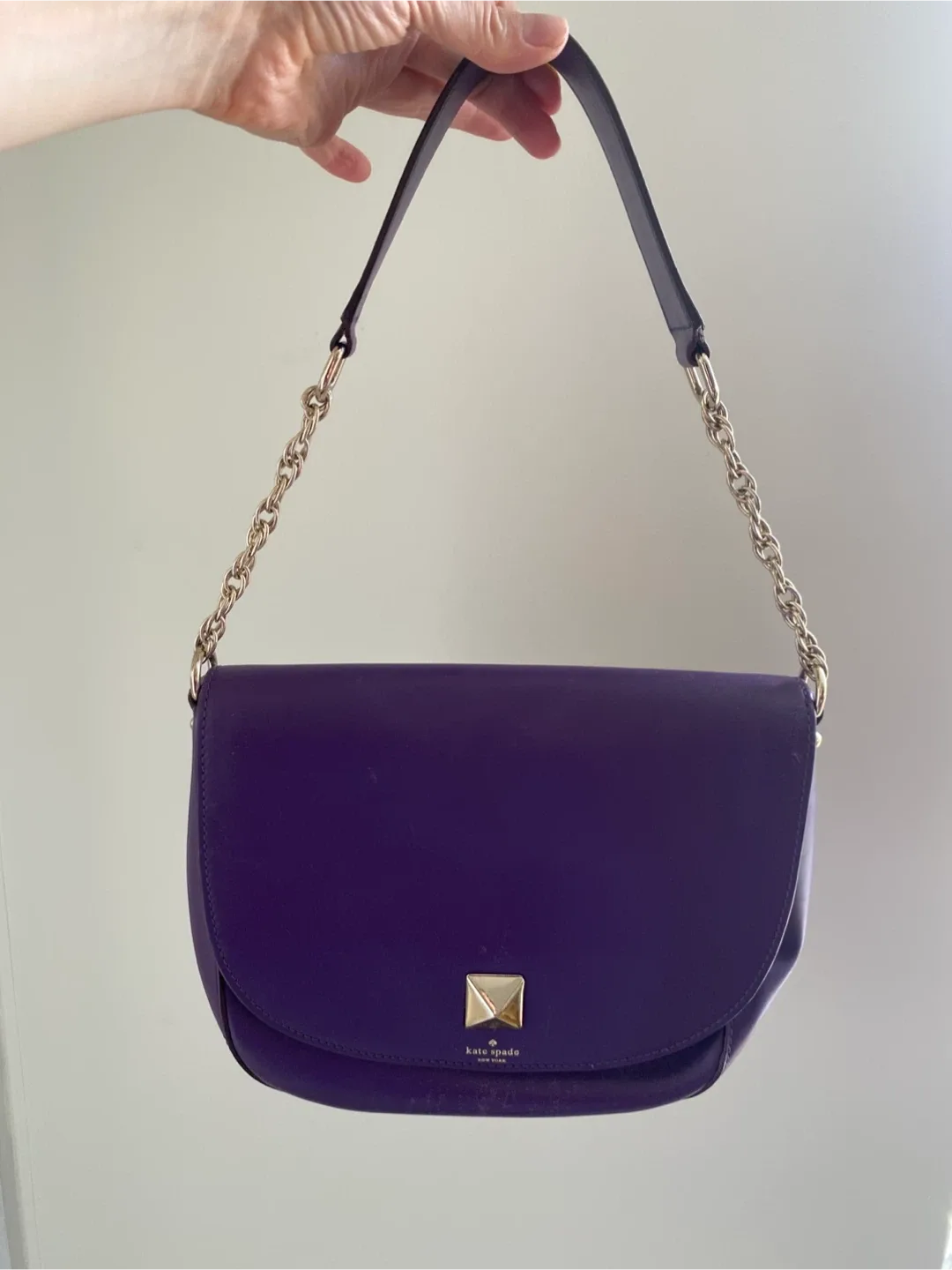 Kate Spade Purple Leather Shoulder Bag