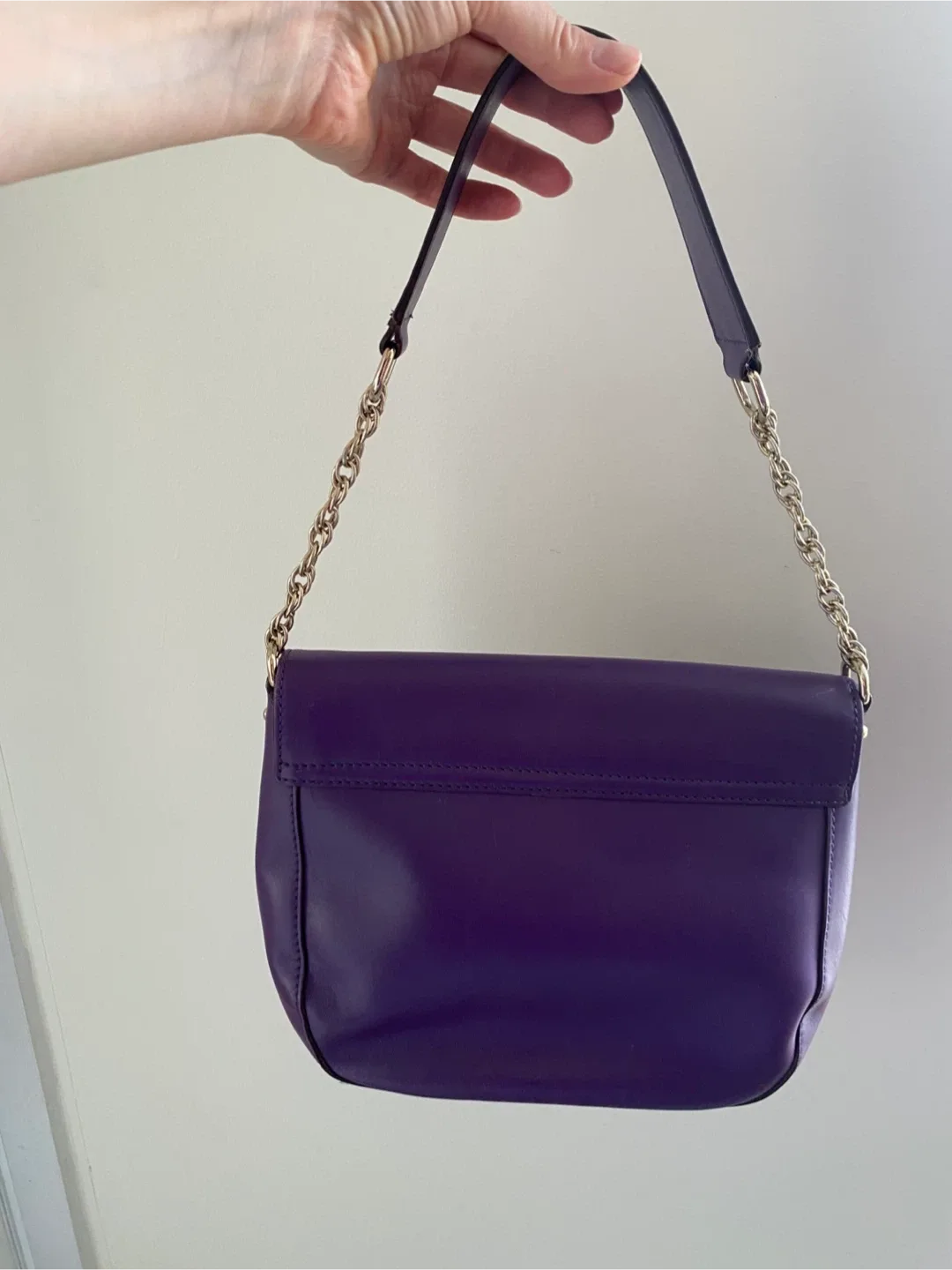 Kate Spade Purple Leather Shoulder Bag image indicator(3)
