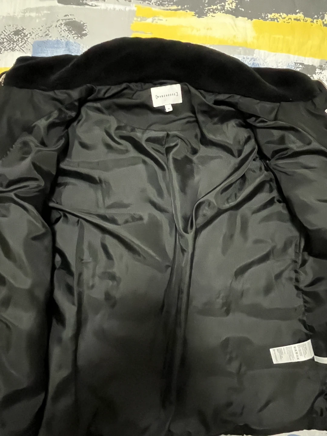 Warehouse Black Puffer Jacket - Size 14 - photo 2