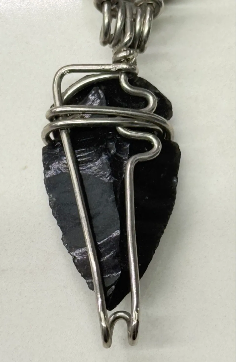 Handmade Turquoise & Obsidian Pendant image indicator(6)