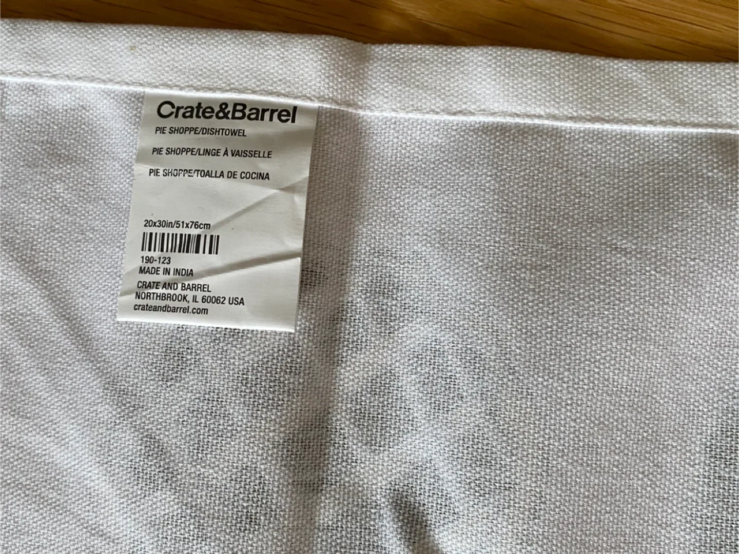 NEW! Crate & Barrel Pie Shoppe Dish Towel image indicator(3)