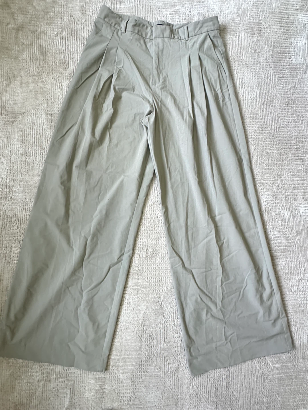 Zara Wide Leg Pleated Trousers - Size L