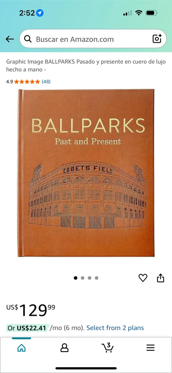 Graphic Image BALLPARKS Past and Present Leather Bound thumbnail