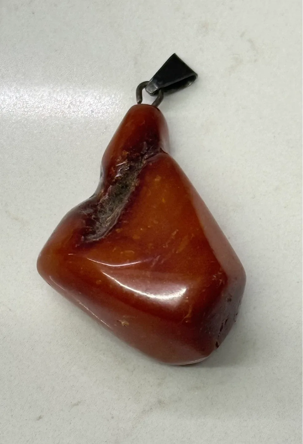 Vintage Amber - Reddish Brown Stone Pendant thumbnail