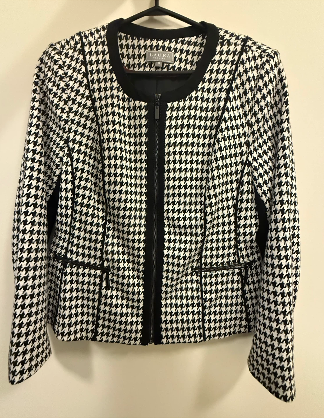 Laura Houndstooth Jacket - Size 8