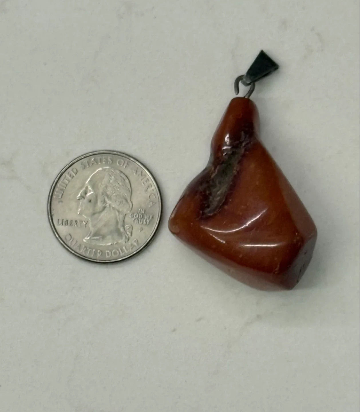 Vintage Amber - Reddish Brown Stone Pendant image indicator(5)