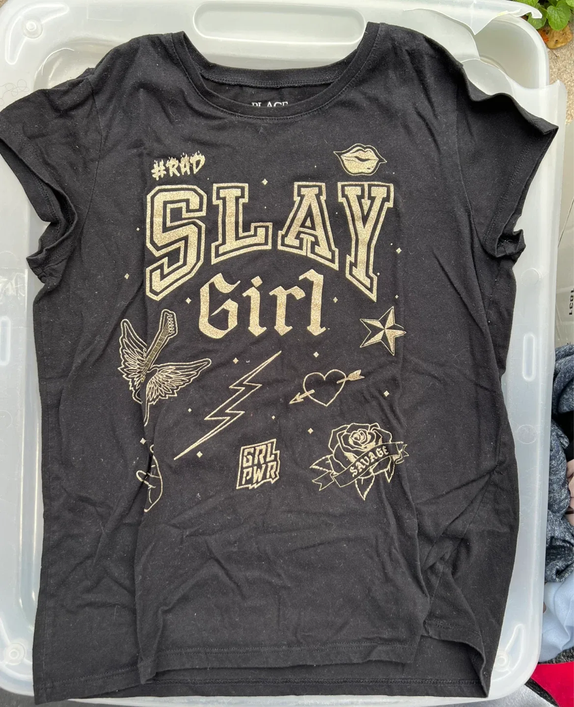 Place Black 'Slay Girl' Graphic Tee - XXL thumbnail