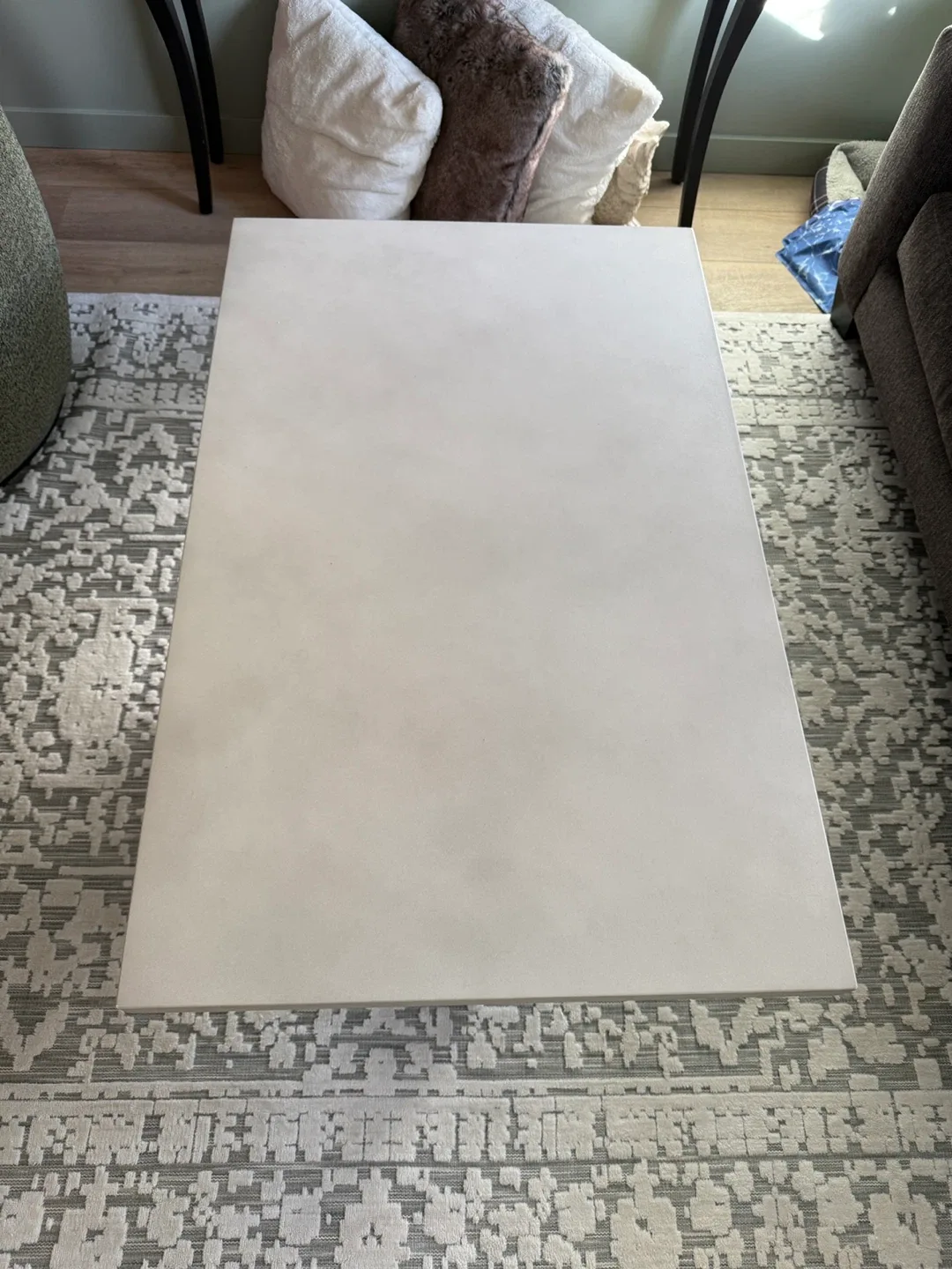 Concrete Coffee Table with Wood Base image indicator(4)