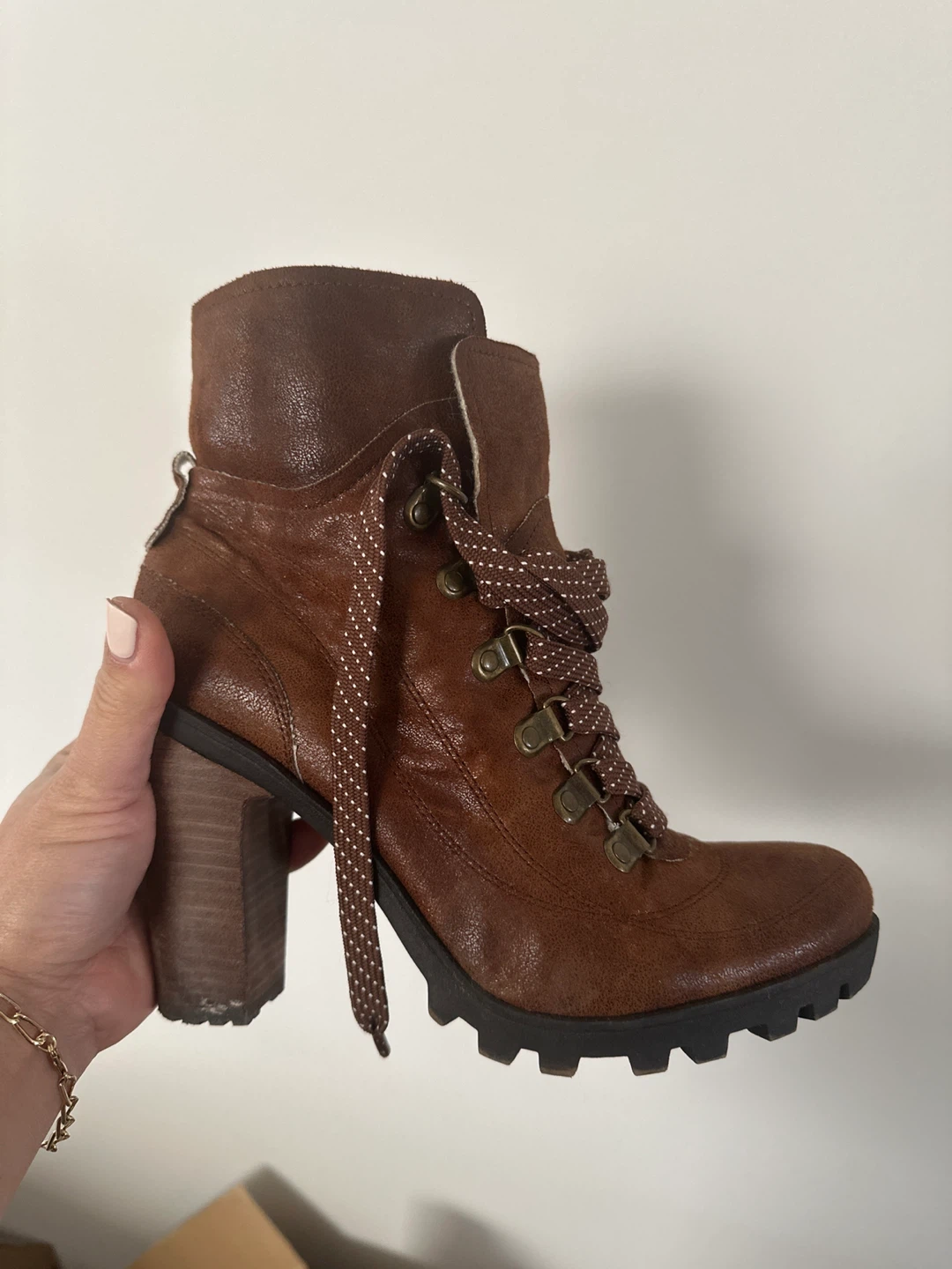 Nine West Brown Leather Heeled Boots - Size 6.5 - photo 2