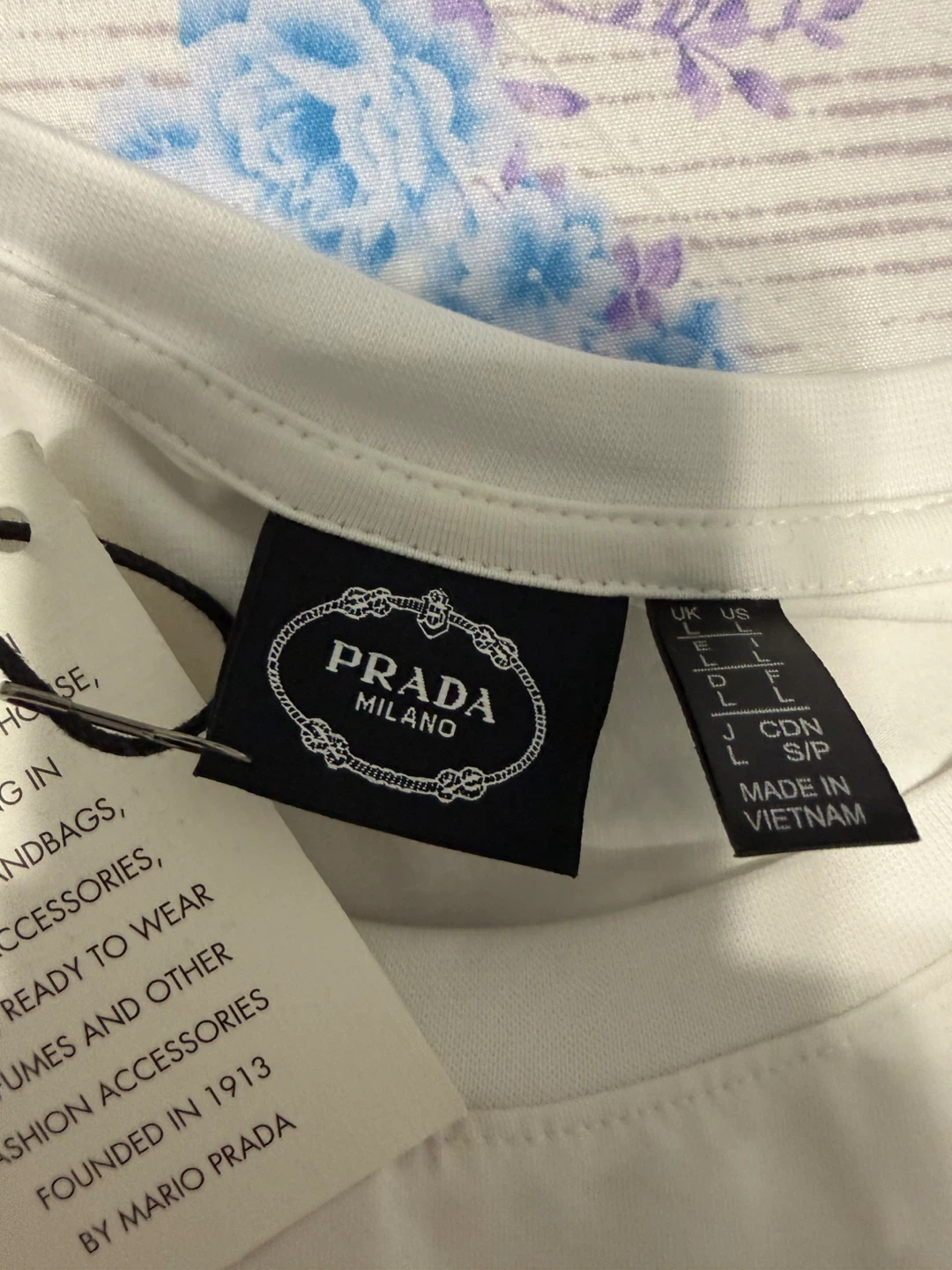 White Prada T-Shirt - Size L - photo 4