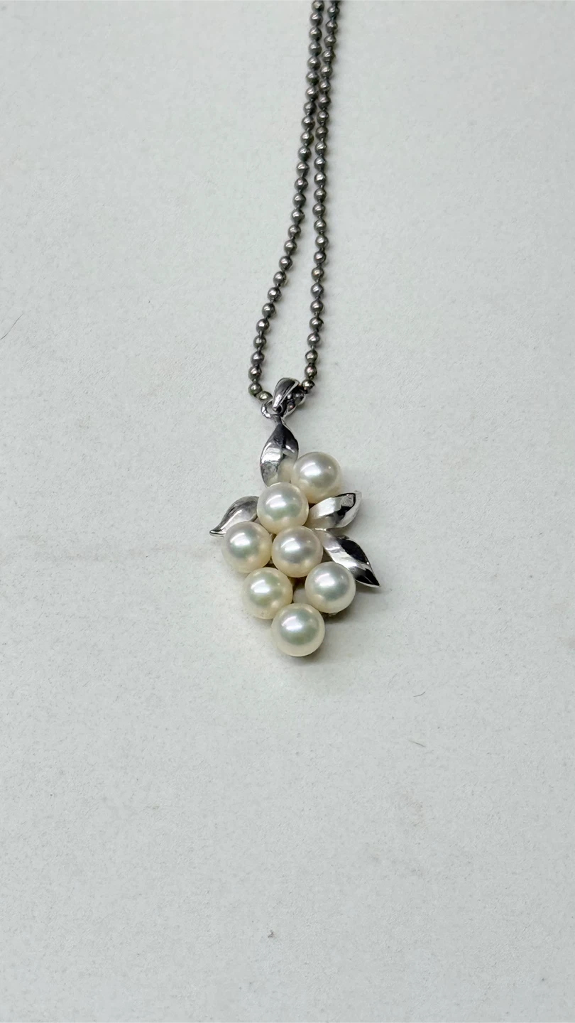 Mikomoto Pearl Grape Cluster Pendant Necklace - photo 4