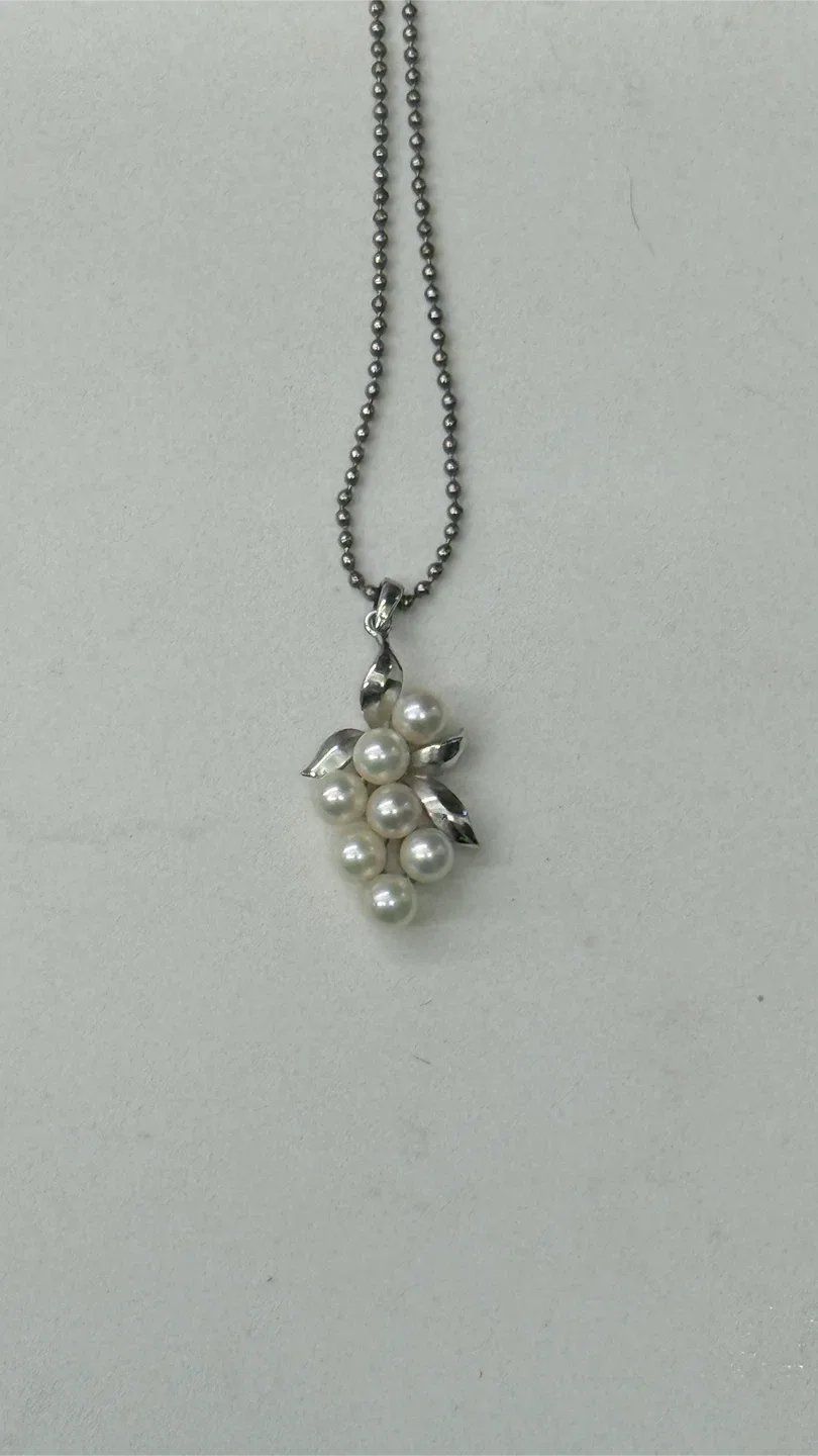 Mikomoto Pearl Grape Cluster Pendant Necklace thumbnail