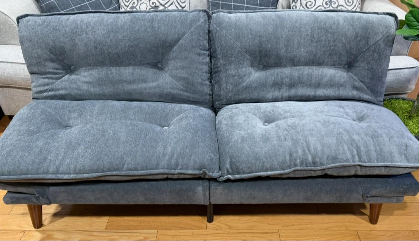 Linsy Home 70" Grey Chenille Convertible Futon Sofa Bed