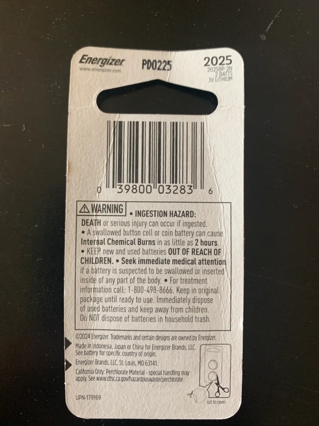 Energizer CR2025 3V Lithium Batteries - 2 Pack image indicator(2)