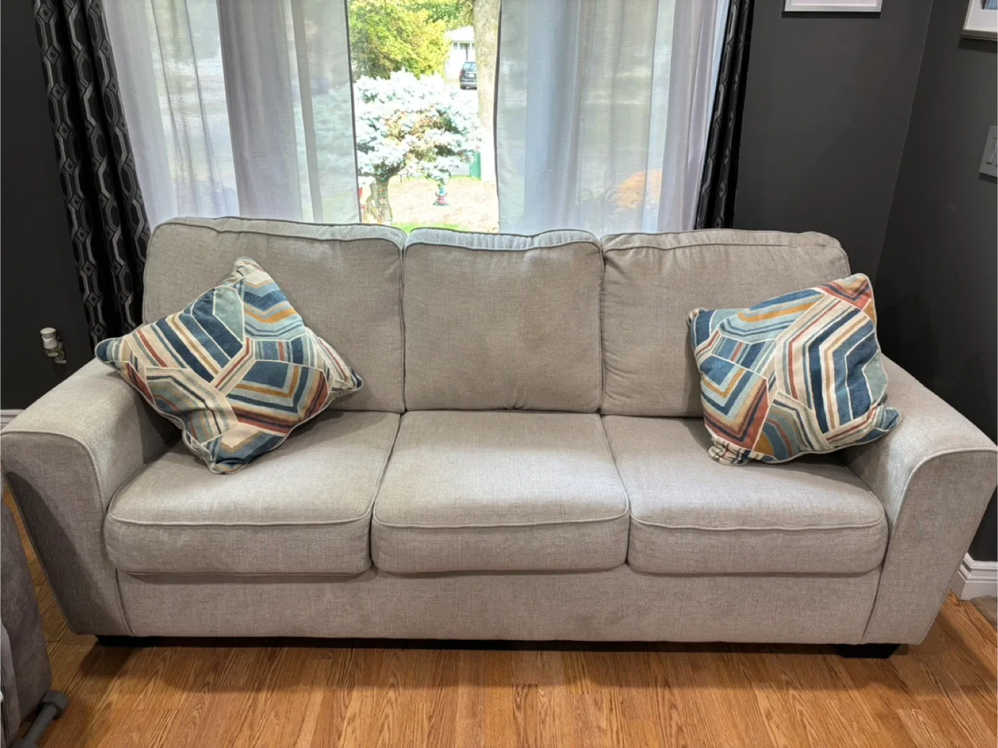 Beige Sofa and Ottoman Set image indicator(2)