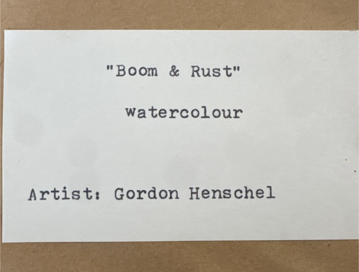Gordon Henschel "Boom & Rust" Watercolour Painting - photo 3