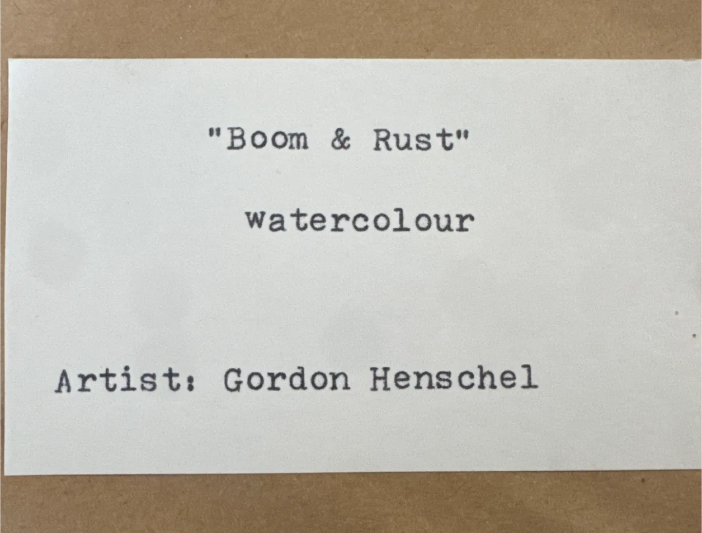 Gordon Henschel "Boom & Rust" Watercolour Painting image indicator(3)