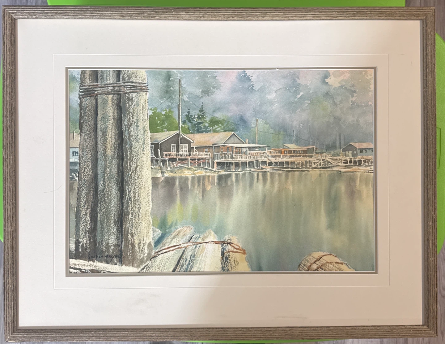 Gordon Henschel "Boom & Rust" Watercolour Painting