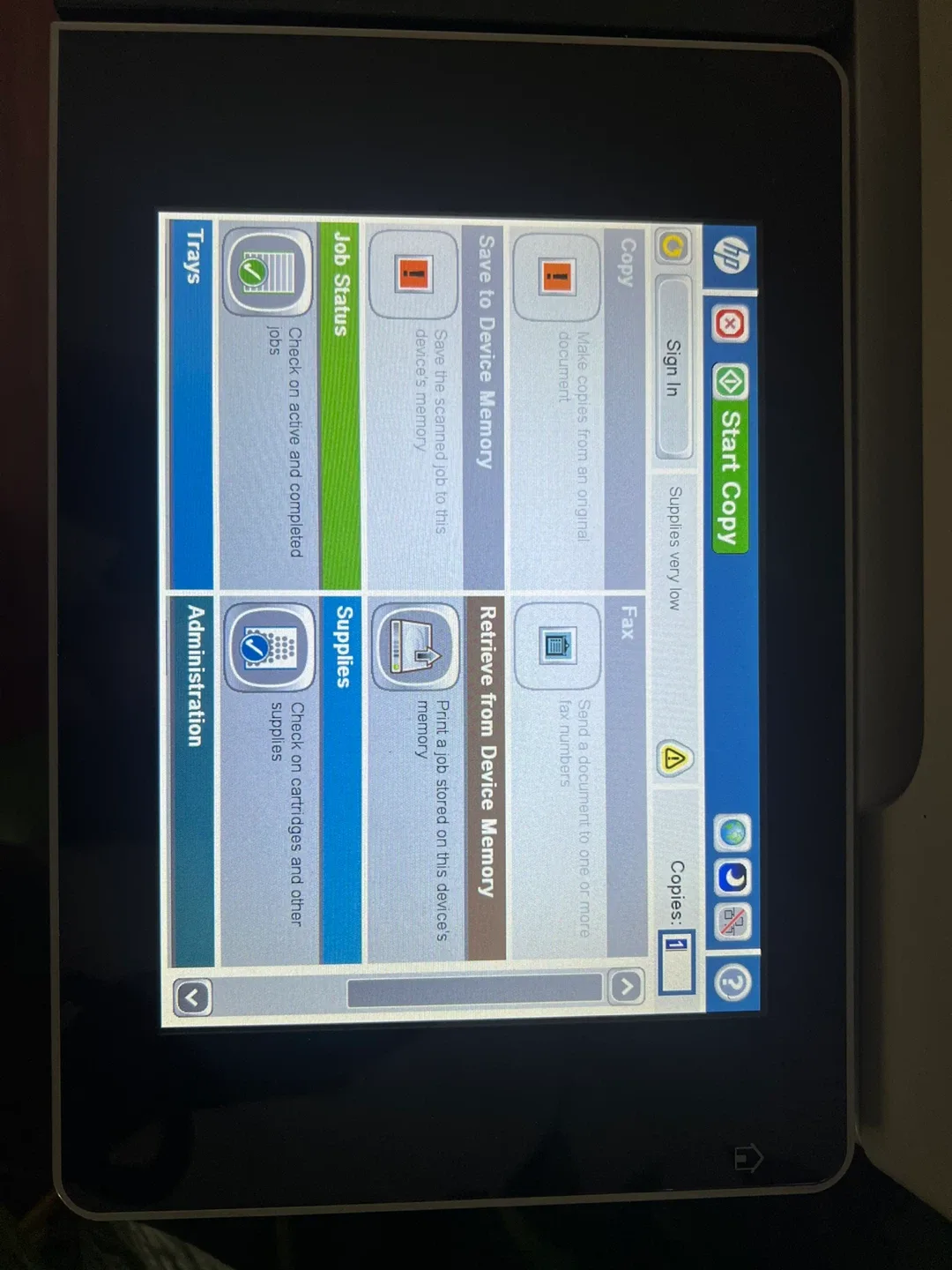 HP LaserJet 700 Color MFP M775 Printer image indicator(2)