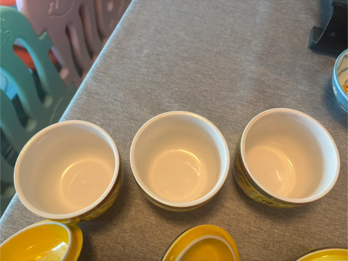 Yellow Buddha Design Bowls (Set of 3) image indicator(5)