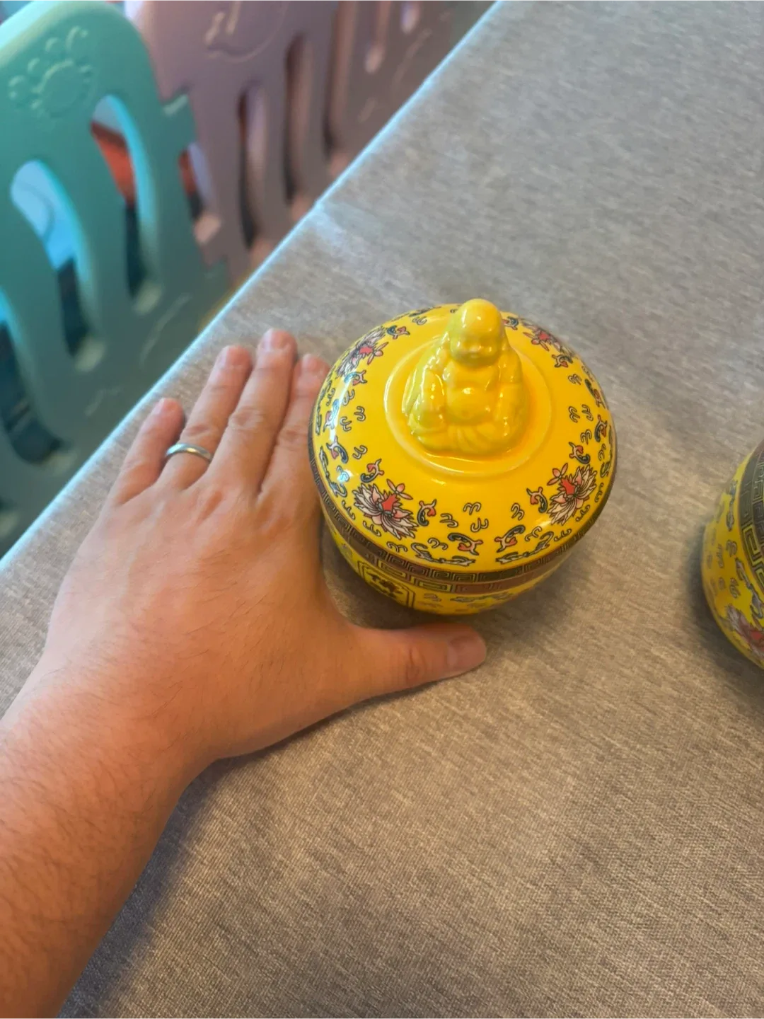 Yellow Buddha Design Bowls (Set of 3) image indicator(6)