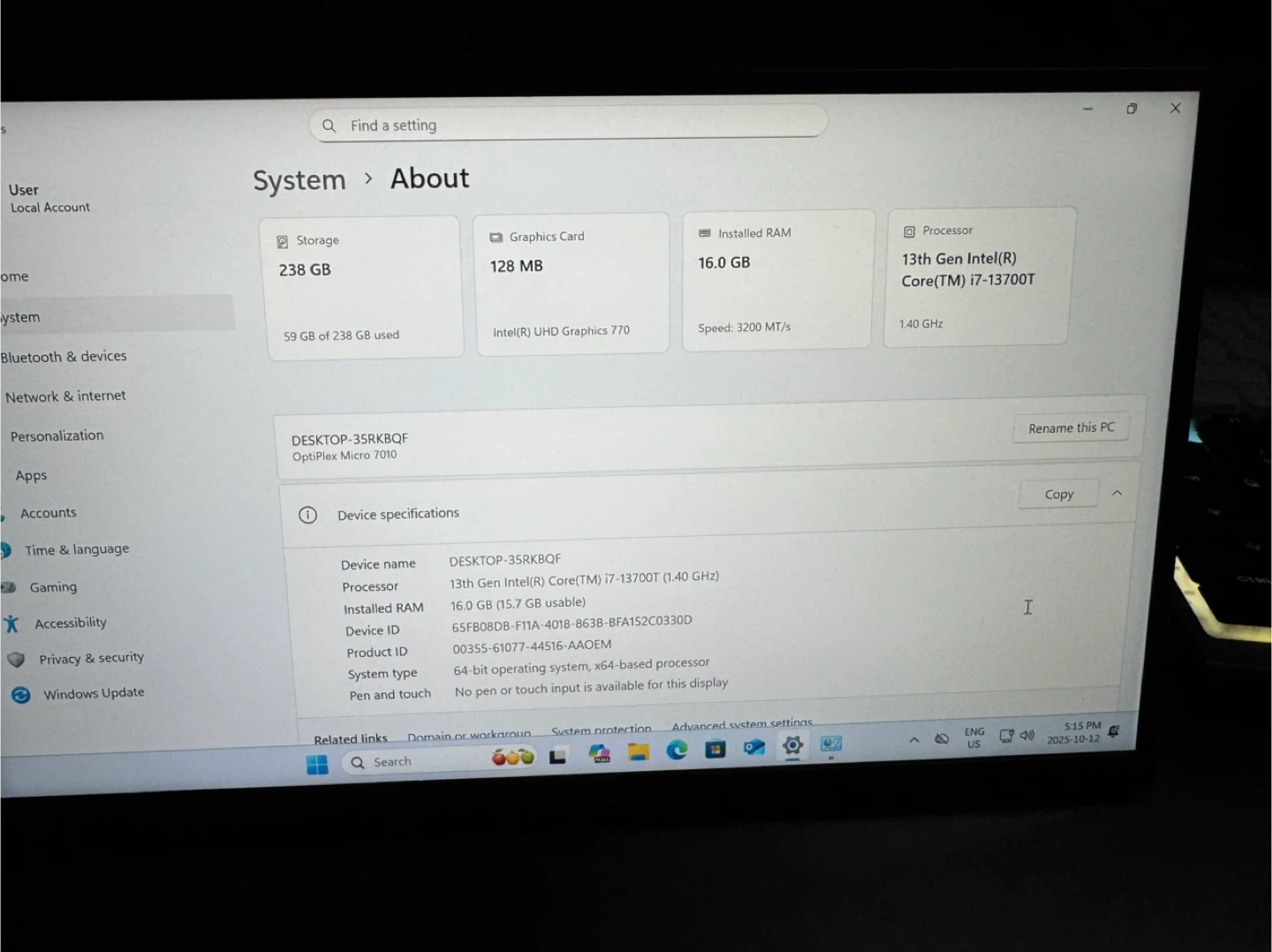 Dell OptiPlex Micro 7010 Desktop - photo 2
