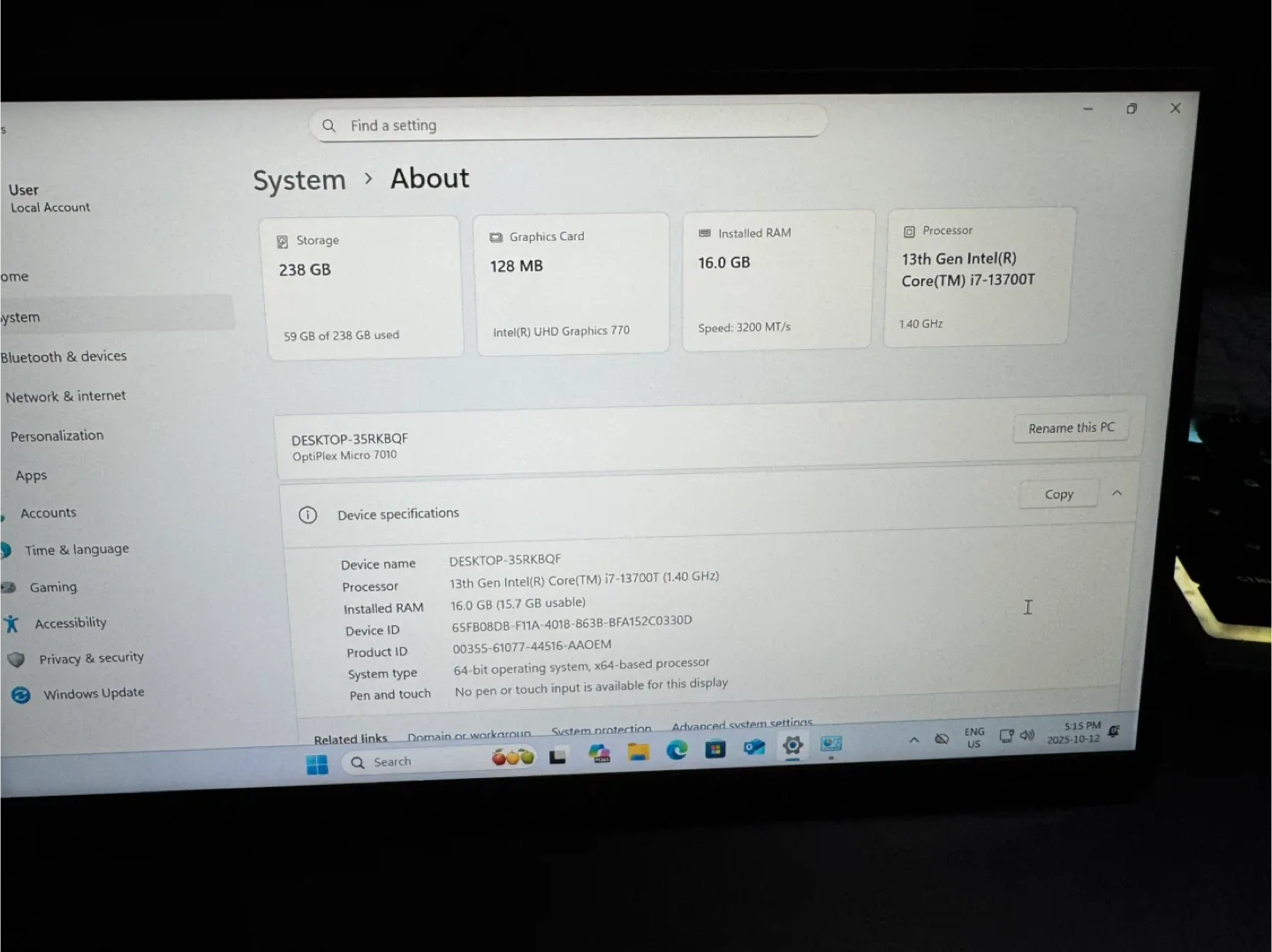 Dell OptiPlex Micro 7010 Desktop image indicator(2)