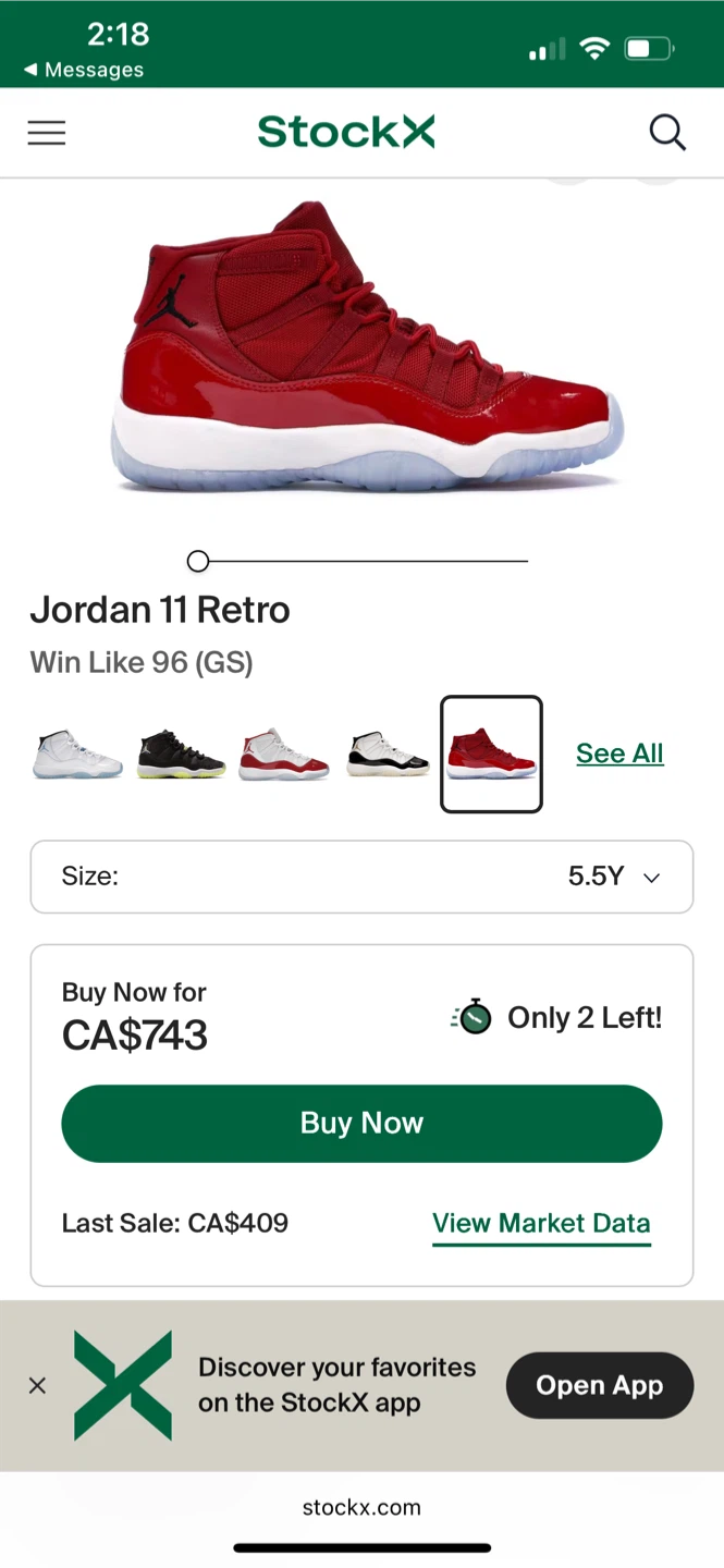 Air Jordan 11 Retro 'Win Like 96' (GS) - Size 5.5 Youth - photo 2