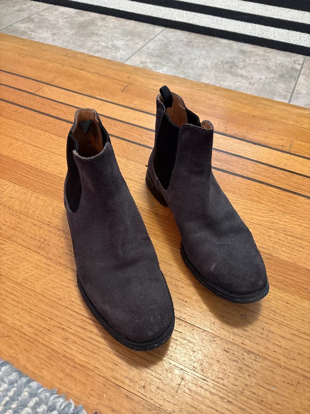 Grey Suede Chelsea Boots thumbnail