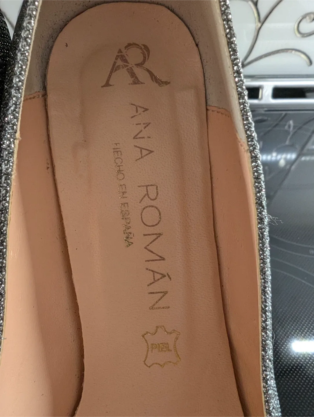 Ana Roman Sparkle Open Toe Heels - Size 8 image indicator(5)