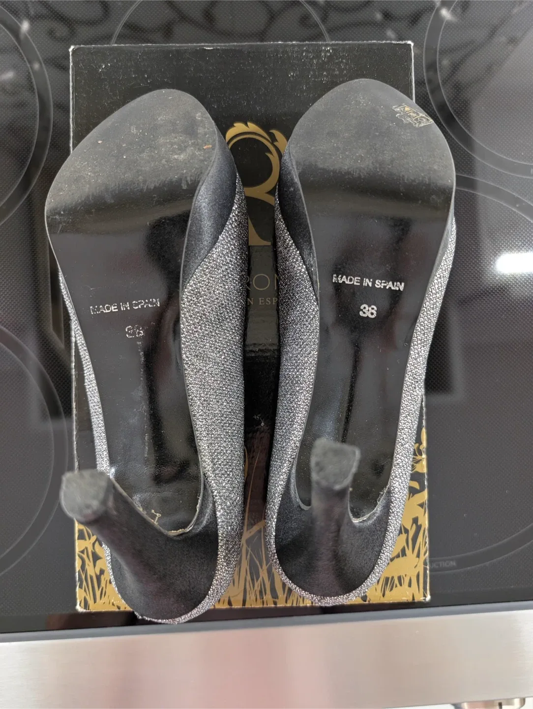 Ana Roman Sparkle Open Toe Heels - Size 8 image indicator(2)