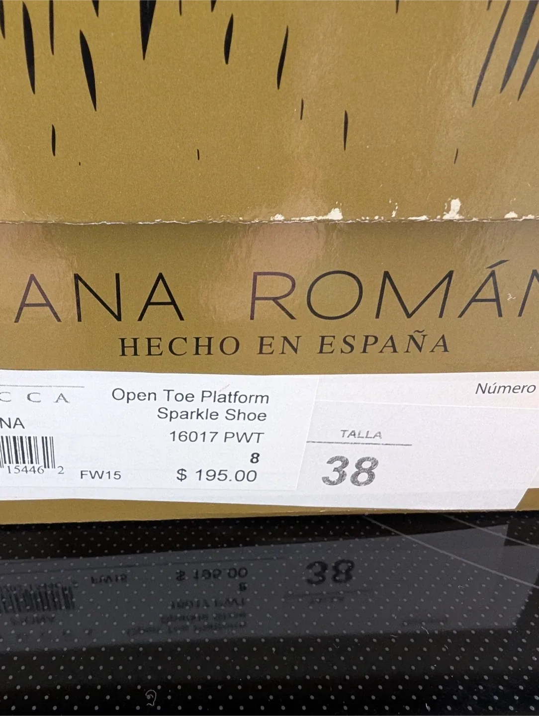 Ana Roman Sparkle Open Toe Heels - Size 8 image indicator(4)