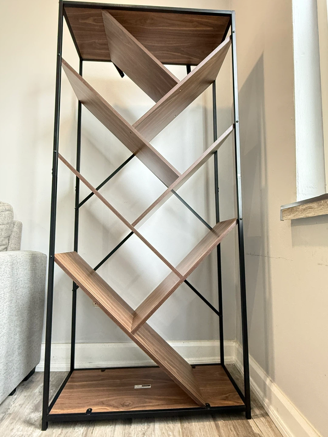 Modern Bookshelf with Unique Design + Way Fair twin mattress. - photo 3