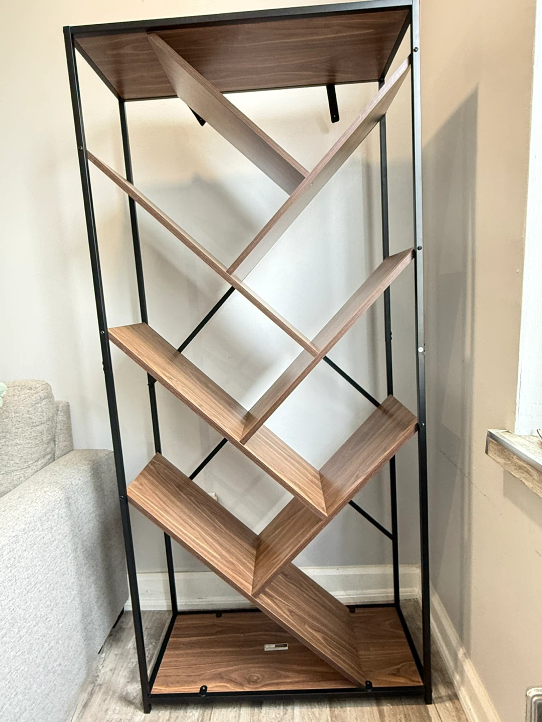 Modern Bookshelf with Unique Design + Way Fair twin mattress. - photo 4