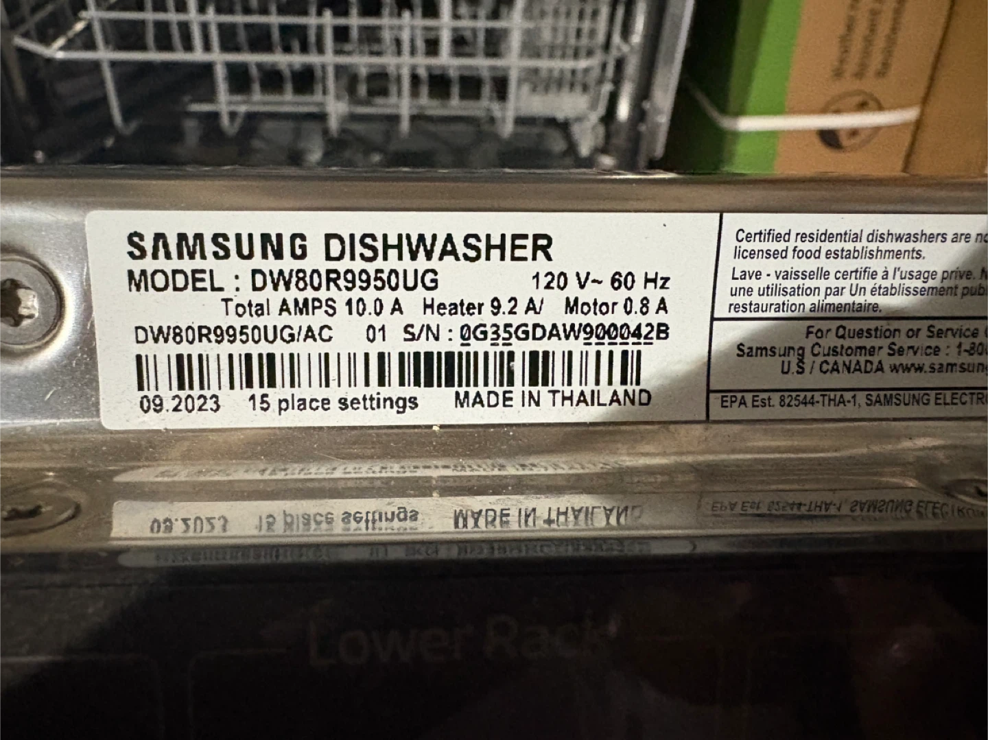 Samsung Dishwasher DW80R9950UG - New! - photo 2