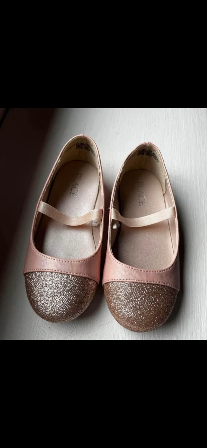 Pink Glitter Ballet Flats - Size 9 thumbnail