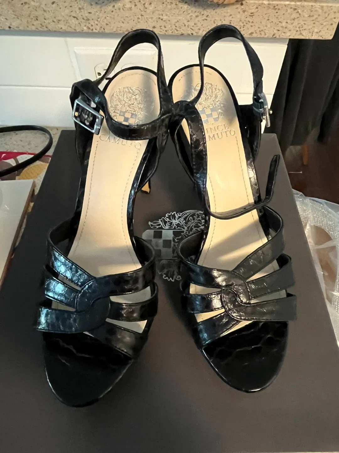 Vince Camuto Black Heels Size 7.5 thumbnail