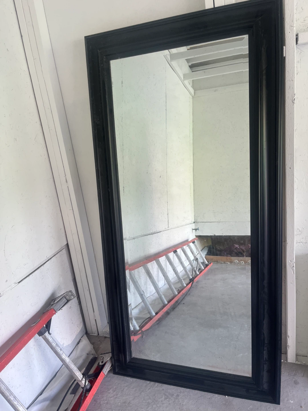 Large Black Framed Mirror