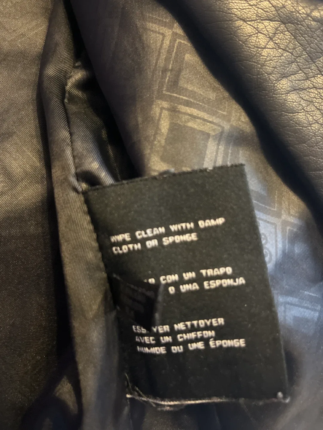 Jessica Simpson Black Faux Leather Jacket - Size S image indicator(4)