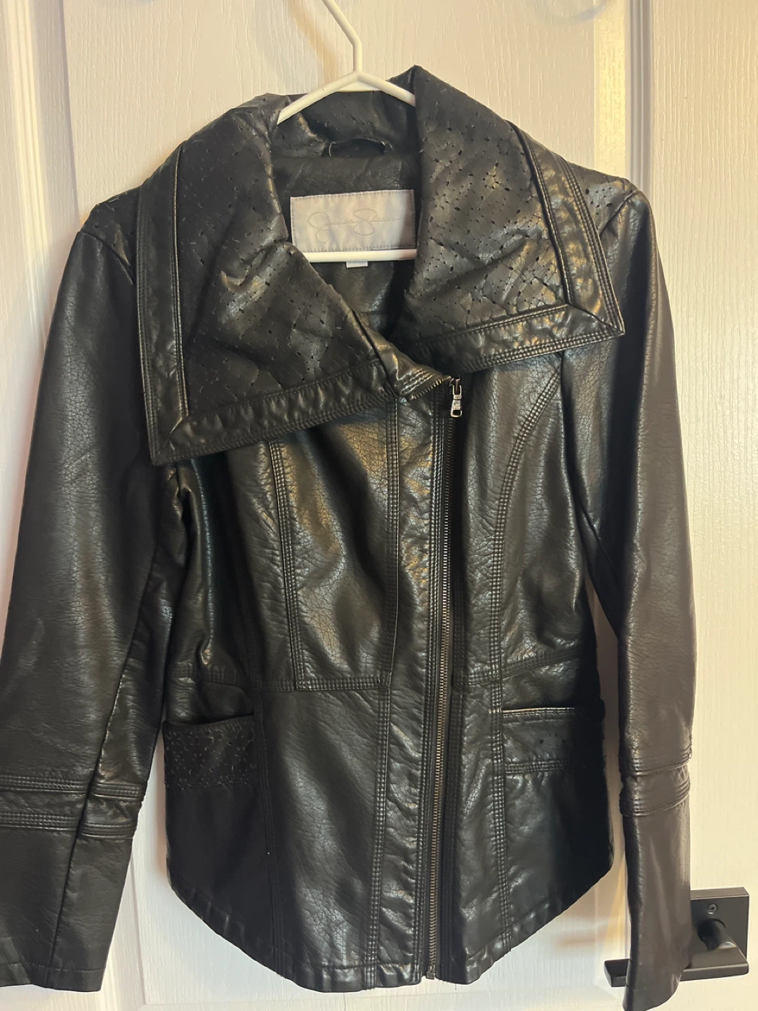 Jessica Simpson Black Faux Leather Jacket - Size S