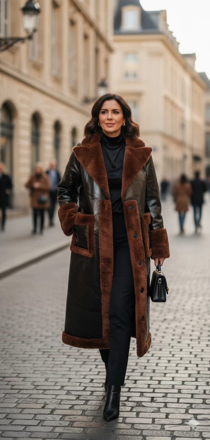 BRAND NEW Faux Fur Trimmed Coat