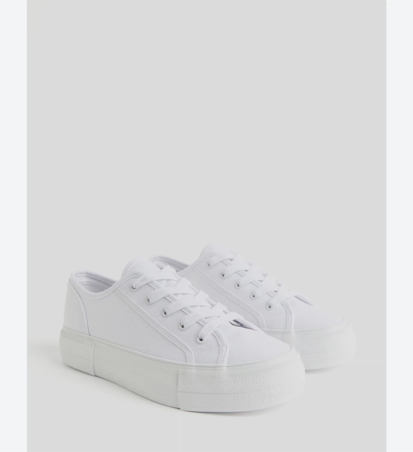H&M - White Platform Sneakers