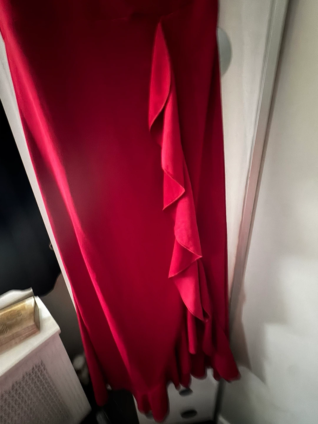 BTFBM Red One Shoulder Ruffle Maxi Dress - photo 4