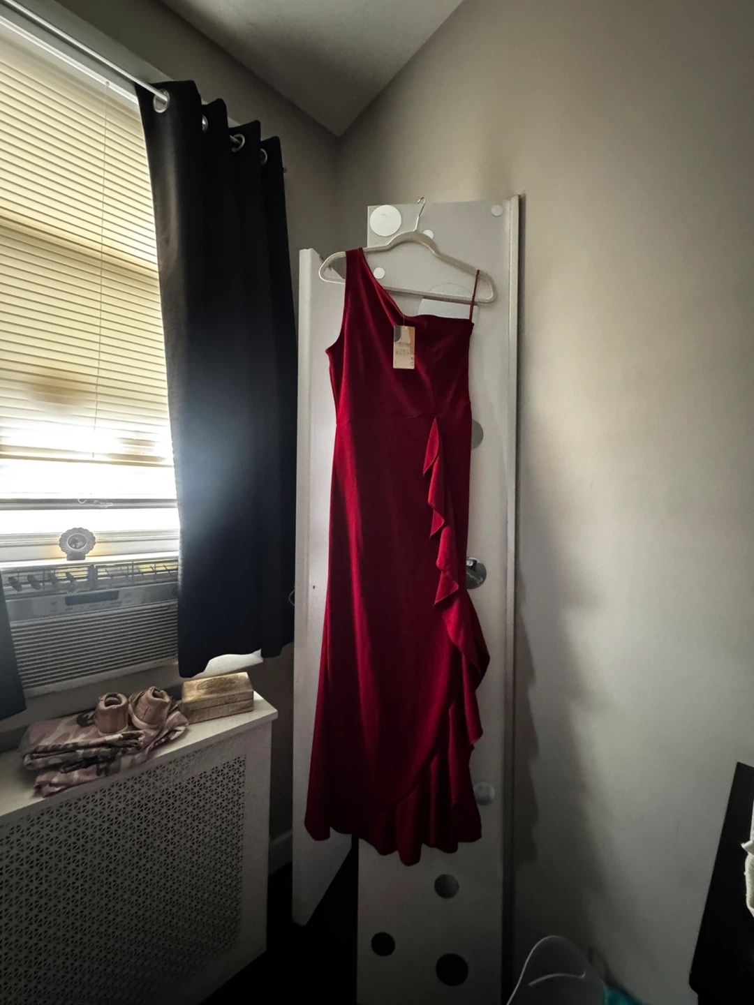 BTFBM Red One Shoulder Ruffle Maxi Dress - photo 2