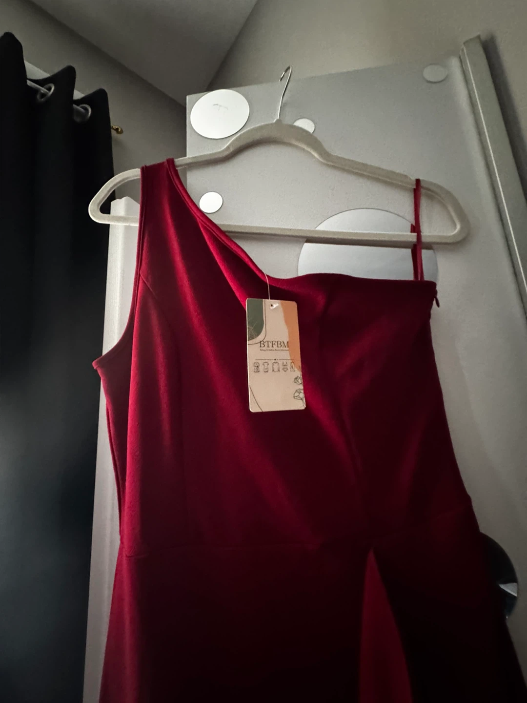 BTFBM Red One Shoulder Ruffle Maxi Dress - photo 3
