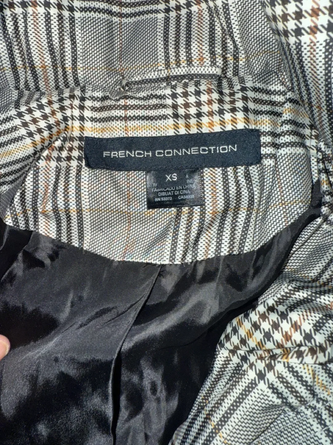 French Connection Plaid Puffer Jacket XS image indicator(4)